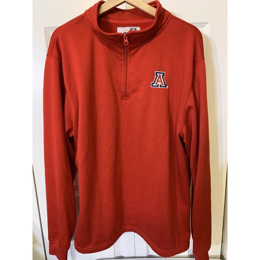 J America Men’s Sz XL Red White Track Jacket‎ Vtg Full Zip